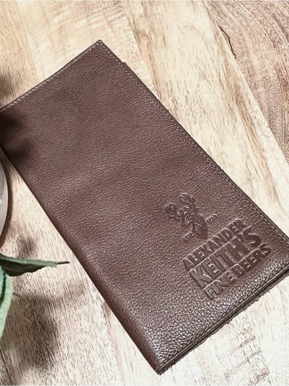 Vintage Roots Alexander Keith’s Leather Portfolio Wallet Dark Brown